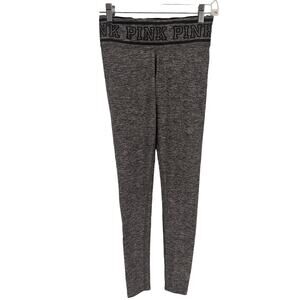Pink Victoria's Secret Grey Logo Workout Pants Size XS